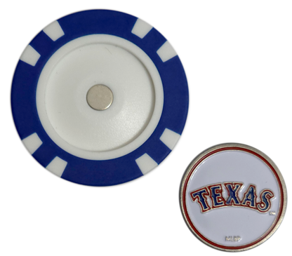 Officially Licensed Texas Rangers Poker Chip Golf Ball Marker