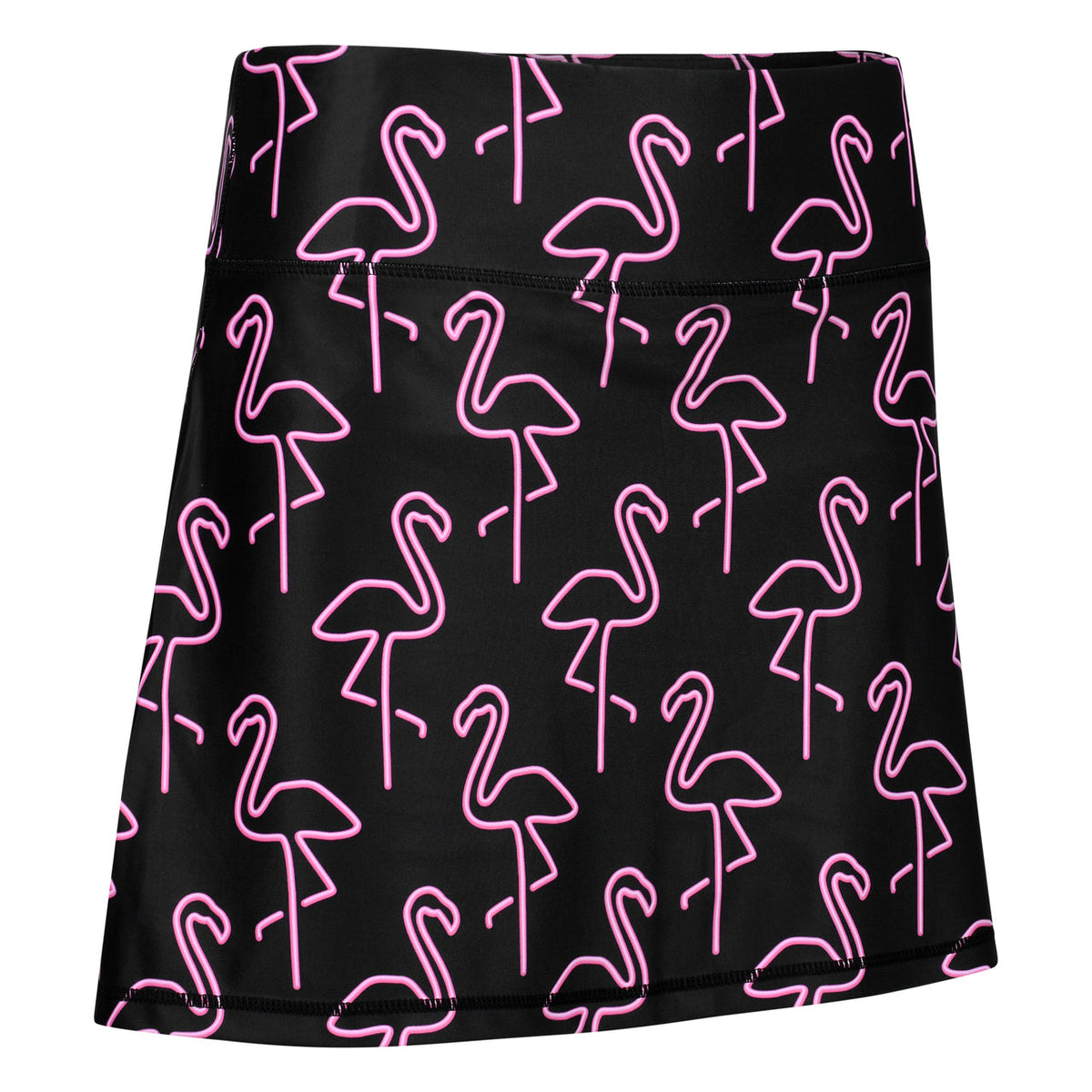 Neon Flamingos Ladies Active SKORT by ReadyGOLF