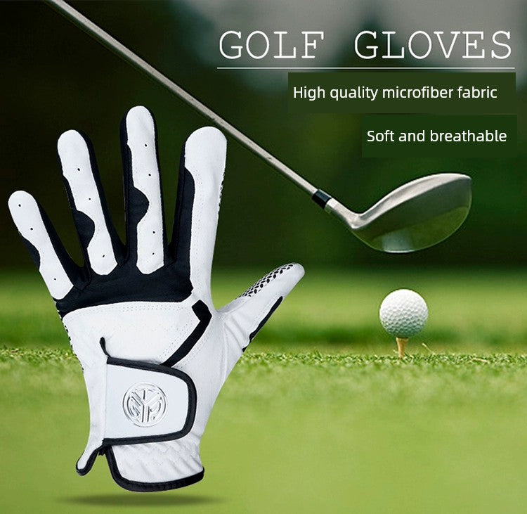 Genuine Goods Microfiber Cloth Abrasion Resistant Washable Golf Gloves