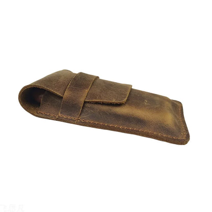 Leather Cigar Case Bag for 3 Cigars – Portable and Elegant Smoking Accessory