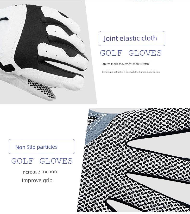 Genuine Goods Microfiber Cloth Abrasion Resistant Washable Golf Gloves