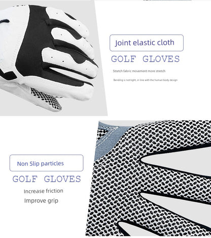 Genuine Goods Microfiber Cloth Abrasion Resistant Washable Golf Gloves