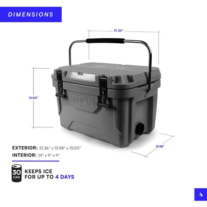 Hard Ice Chest Cooler Roto Cooler with Microban Protection and Deep Freeze Insulation