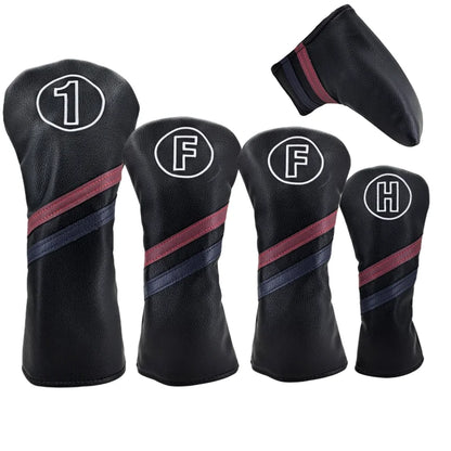 Golf Club Head Covers – Driver, Fairway, Hybrid & Putter Covers (PU Leather)