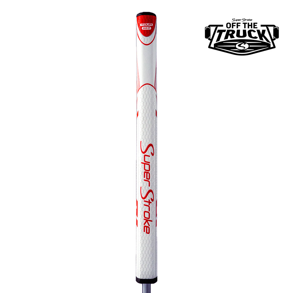 SuperStroke Zenergy Tour 3.0 17-inch putter grip in White/Red