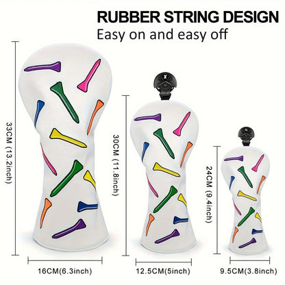Neon Tees PU Leather Golf Head Covers