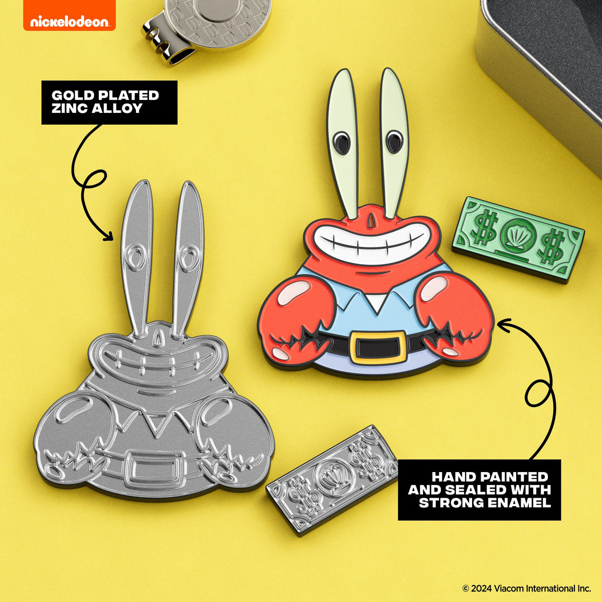 Mr. Krabs Divot Tool with Me First Dollar ball marker