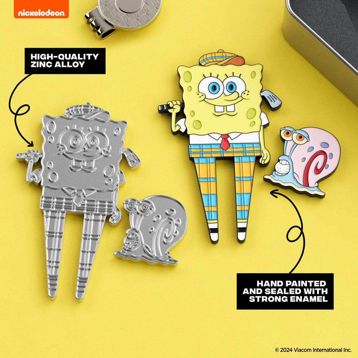 Golfing SpongeBob Divot Tool with Gary Ball Marker