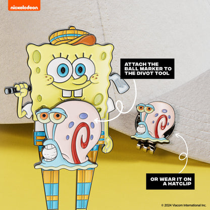 Golfing SpongeBob Divot Tool with Gary Ball Marker