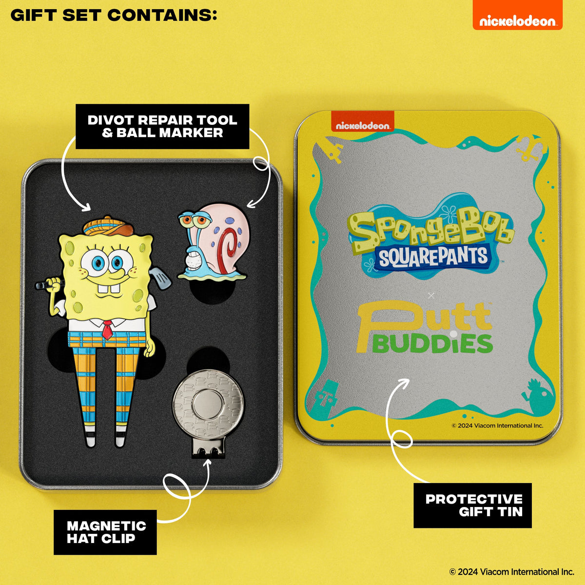 Golfing SpongeBob Divot Tool with Gary Ball Marker