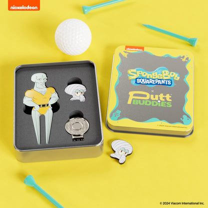 Handsome Squidward Divot Tool with attachable bandage ball marker