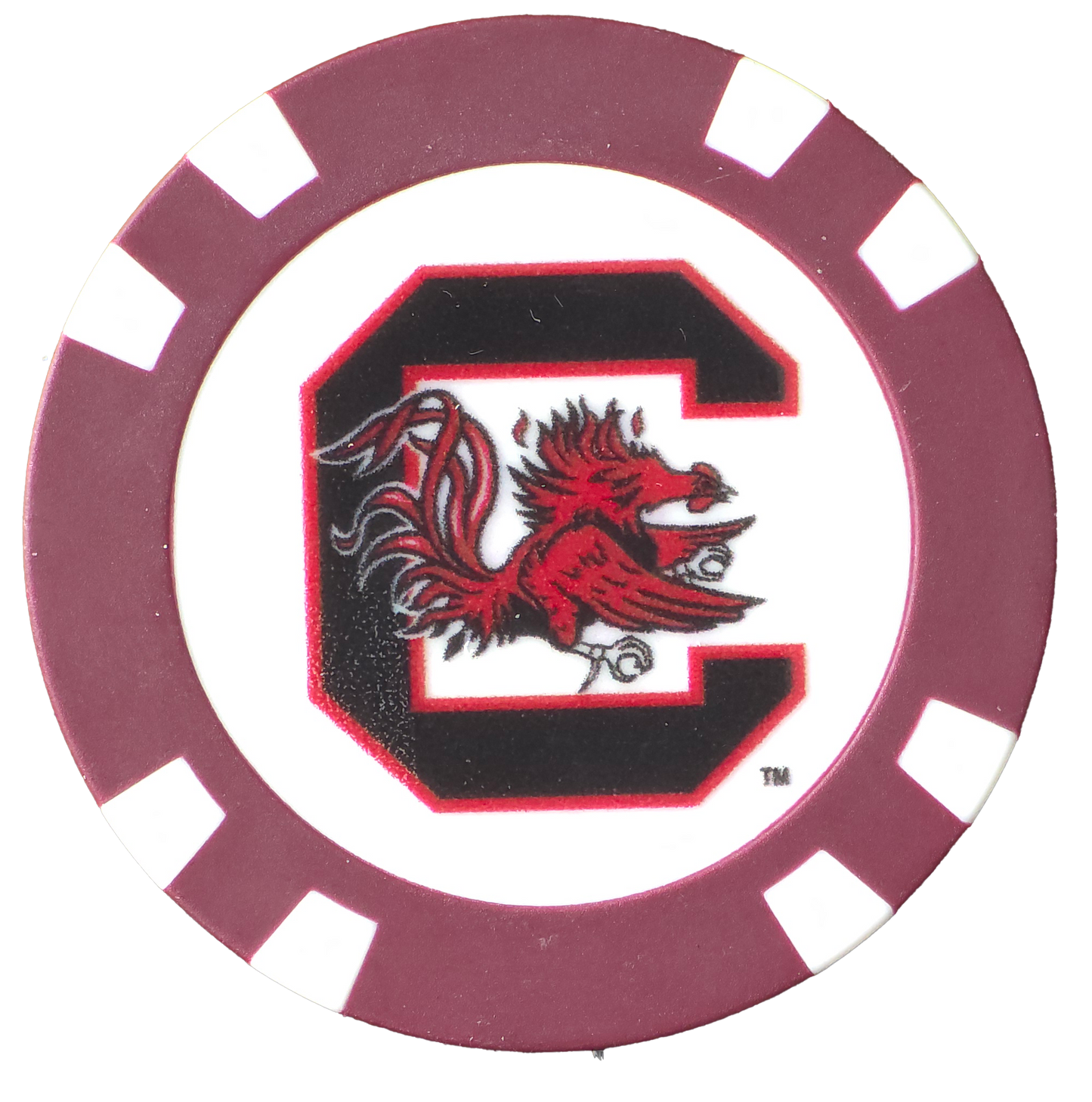 Officially Licensed South Carolina Gamecocks Poker Chip Ball Marker