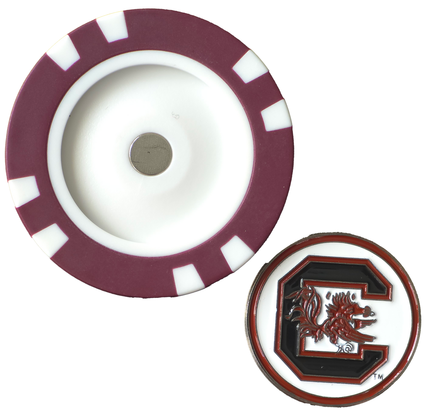 Officially Licensed South Carolina Gamecocks Poker Chip Ball Marker