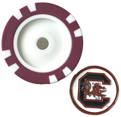 Officially Licensed South Carolina Gamecocks Poker Chip Ball Marker