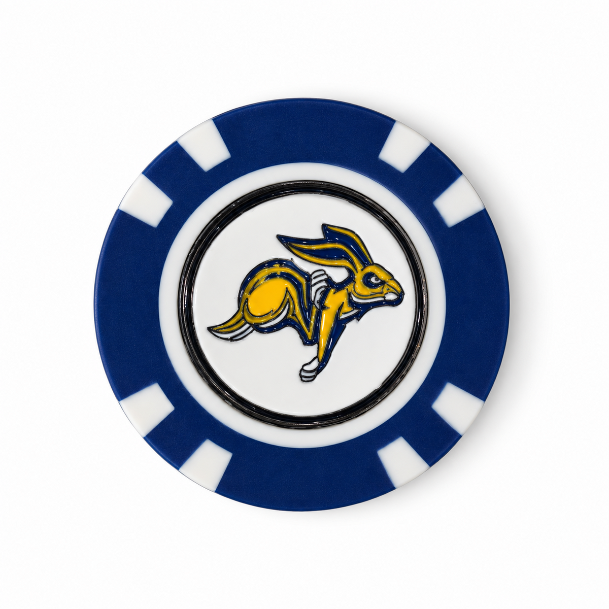 South Dakota State Jackrabbits poker chip mascot side