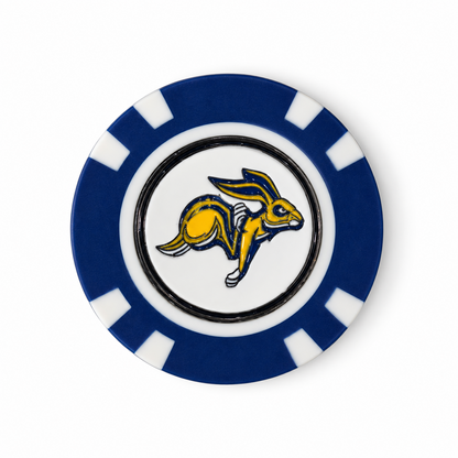 South Dakota State Jackrabbits poker chip mascot side