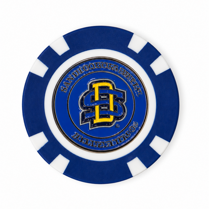 South Dakota State poker chip university logo side