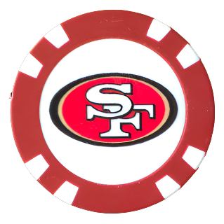 Officially Licensed San Francisco 49ers Poker Chip Ball Marker