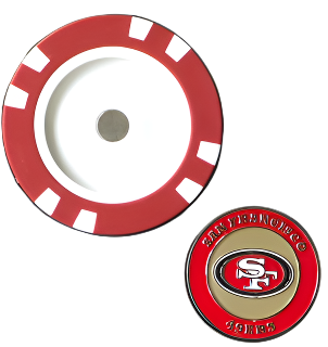 Officially Licensed San Francisco 49ers Poker Chip Ball Marker