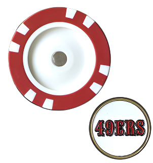 Officially Licensed San Francisco 49ers Poker Chip Ball Marker