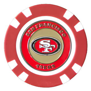 Officially Licensed San Francisco 49ers Poker Chip Ball Marker