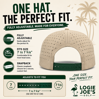 Frosted Elephant Golf Hat | Snapback Cap | Built-in Magnetic Ball Marker Holder + Marker Included | Adjustable | Elephant Cookie Pink