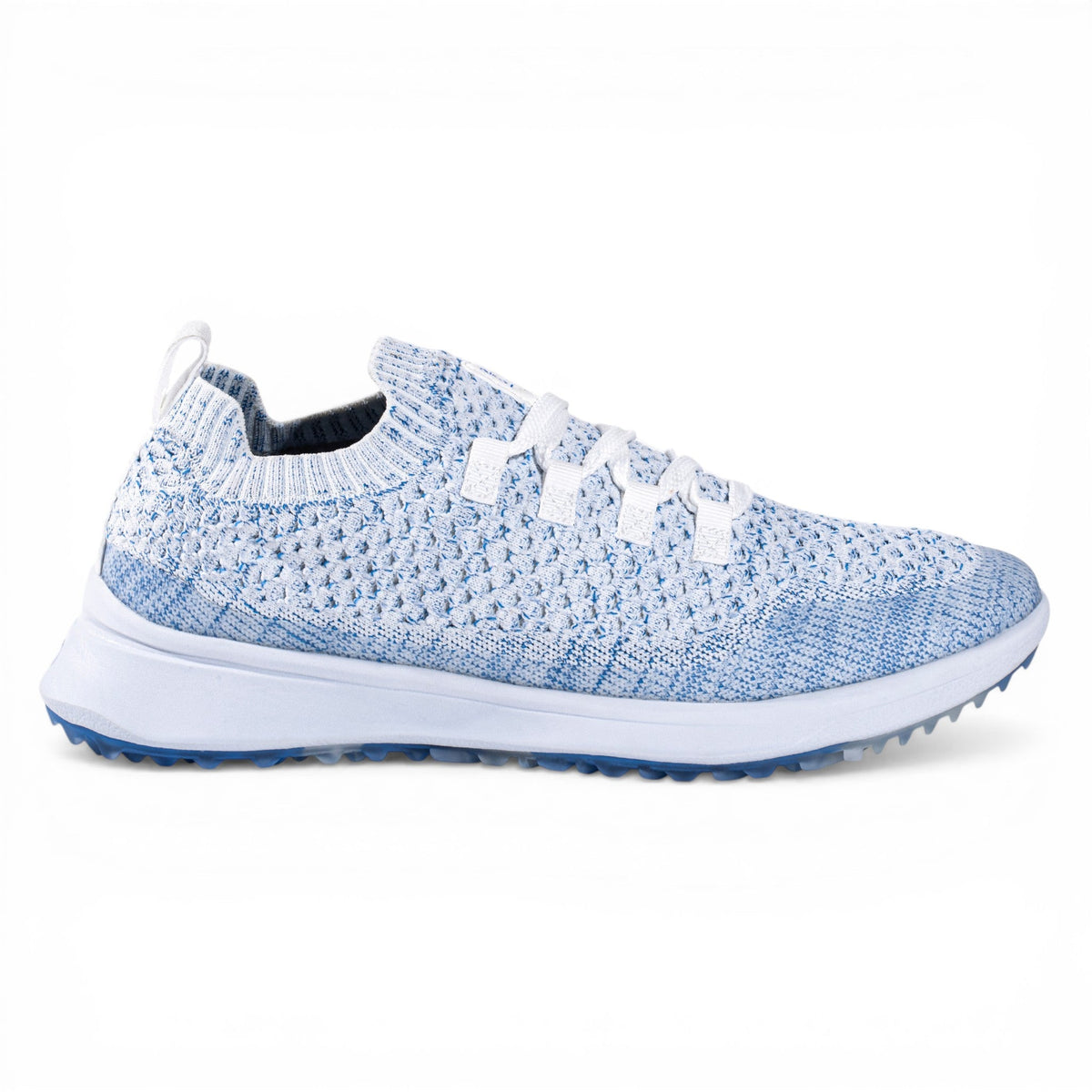 Tomo Bravo men's golf shoes in Sky Blue, side profile