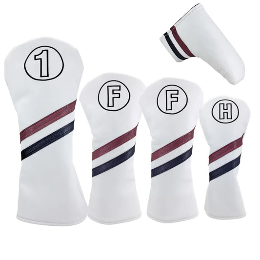 Golf Club Head Covers – Driver, Fairway, Hybrid & Putter Covers (PU Leather)