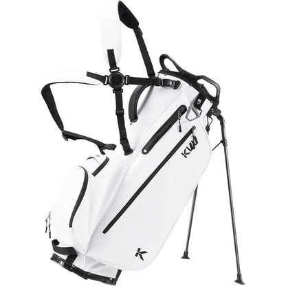 Lightweight Golf Stand Bag with 7 Way Full-Length Dividers, 5 Zippered Pockets, Automatically Adjustable Dual Straps