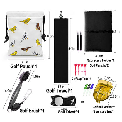 Drawstring Golf Pouch – Gilmore, Clover & Bird Series