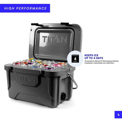 Hard Ice Chest Cooler Roto Cooler with Microban Protection and Deep Freeze Insulation