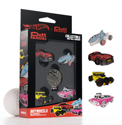 Hot Wheels - 4-Pack Ball Marker Set with Hat Clip