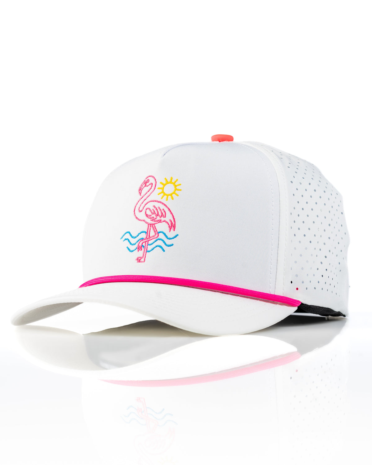 Perforated Rope Hat - Flamingo