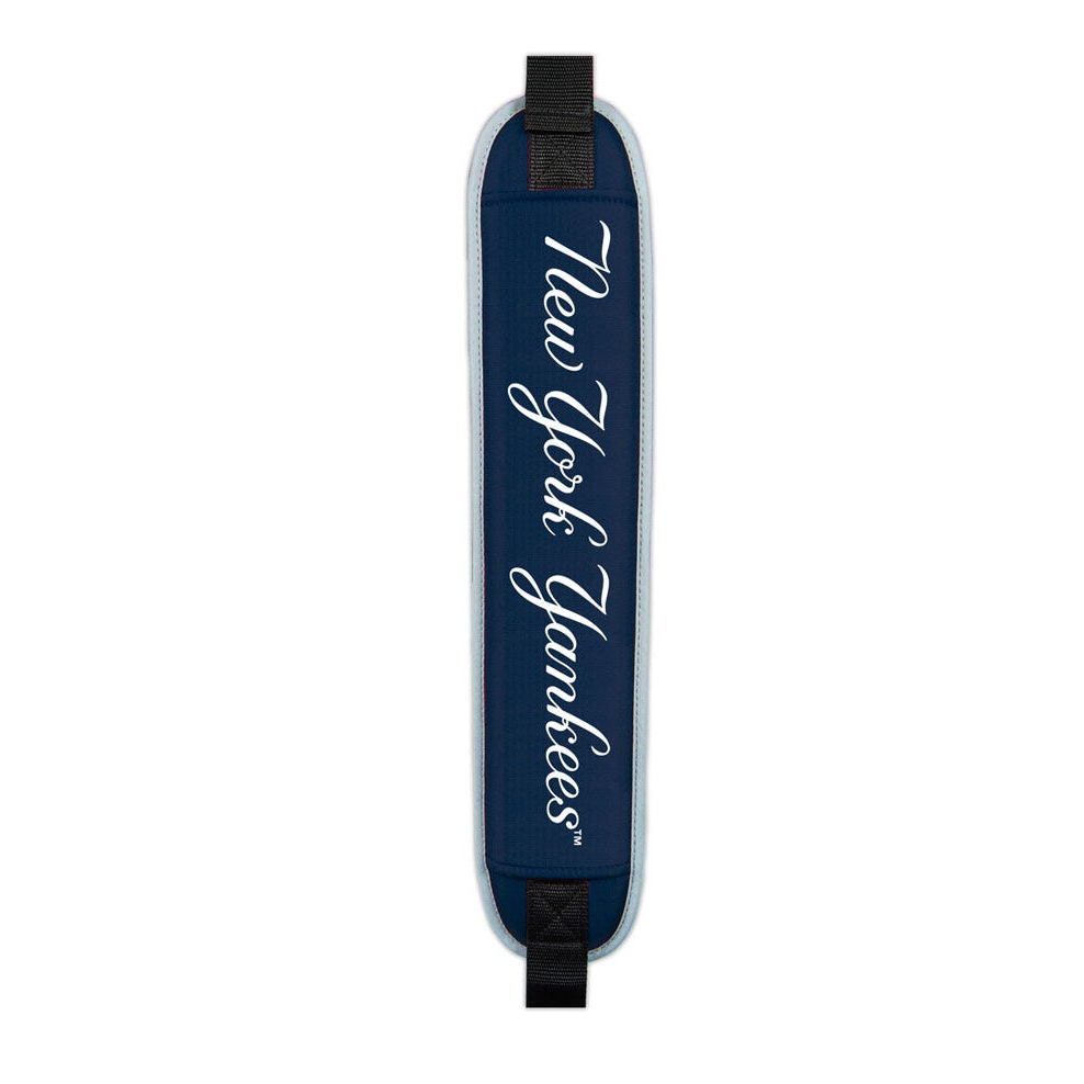 New York Yankees Clubhouse Cooler Cart Bag - padded shoulder strap detail