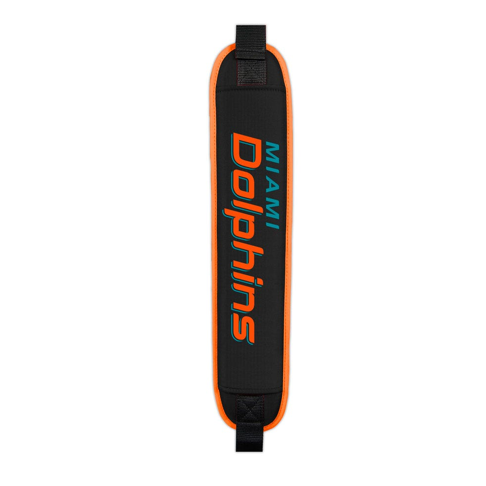 Miami Dolphins Clubhouse Cooler Cart Bag - padded shoulder strap detail