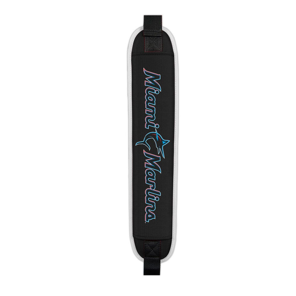 Miami Marlins Clubhouse Cooler Cart Bag - padded shoulder strap detail