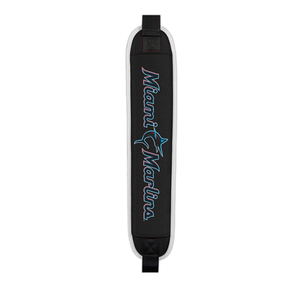 Miami Marlins Clubhouse Cooler Cart Bag - padded shoulder strap detail