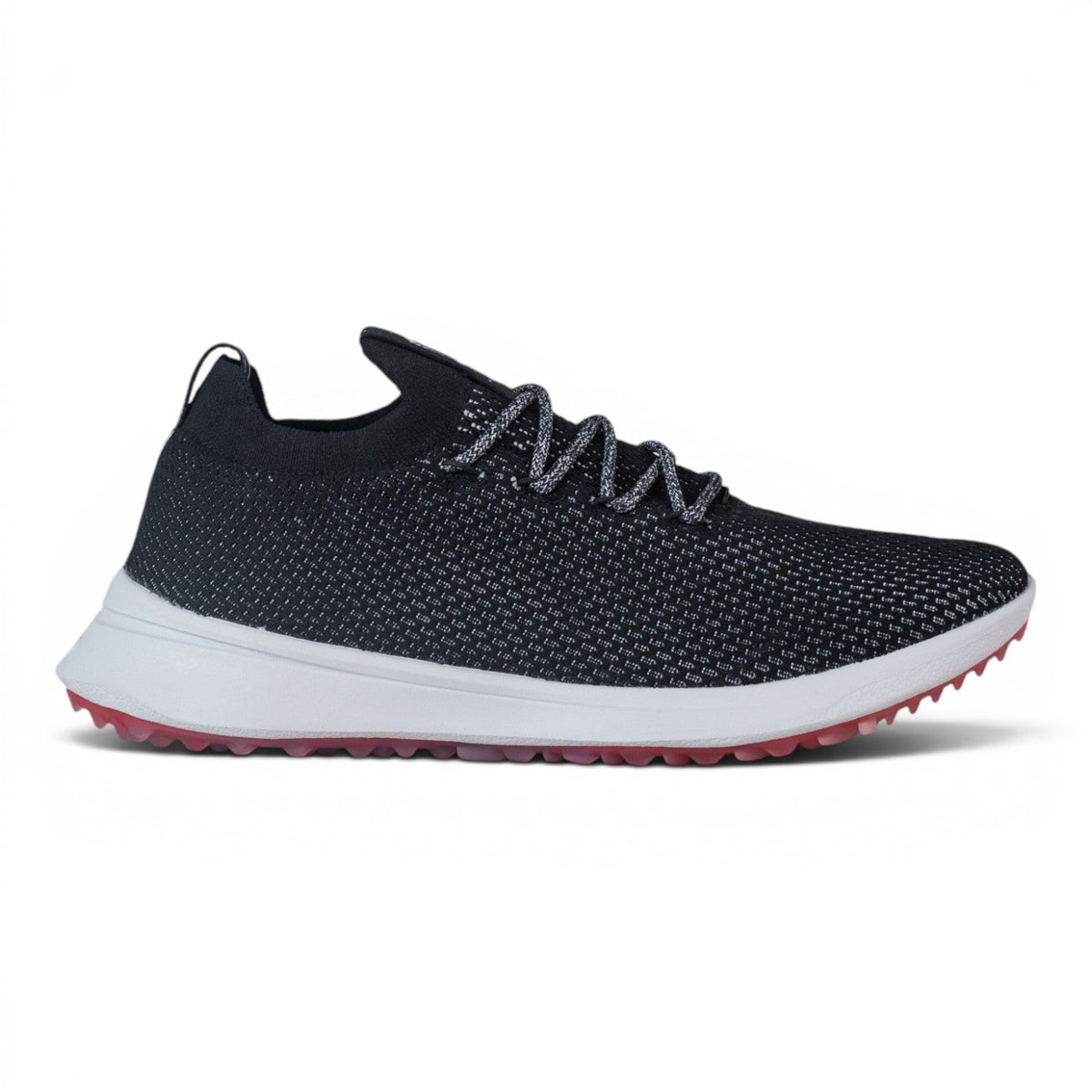 Tomo Alpha women's golf shoes in Carbon Black, side profile