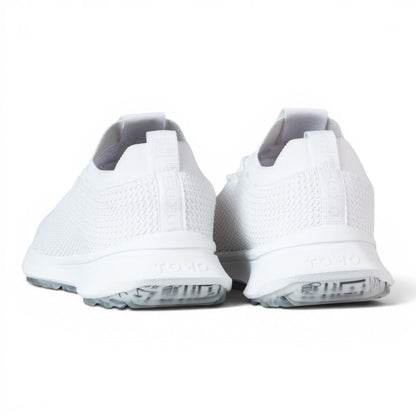 Tomo Alpha men's golf shoes in Hydrogen Snow, rear view of the pair