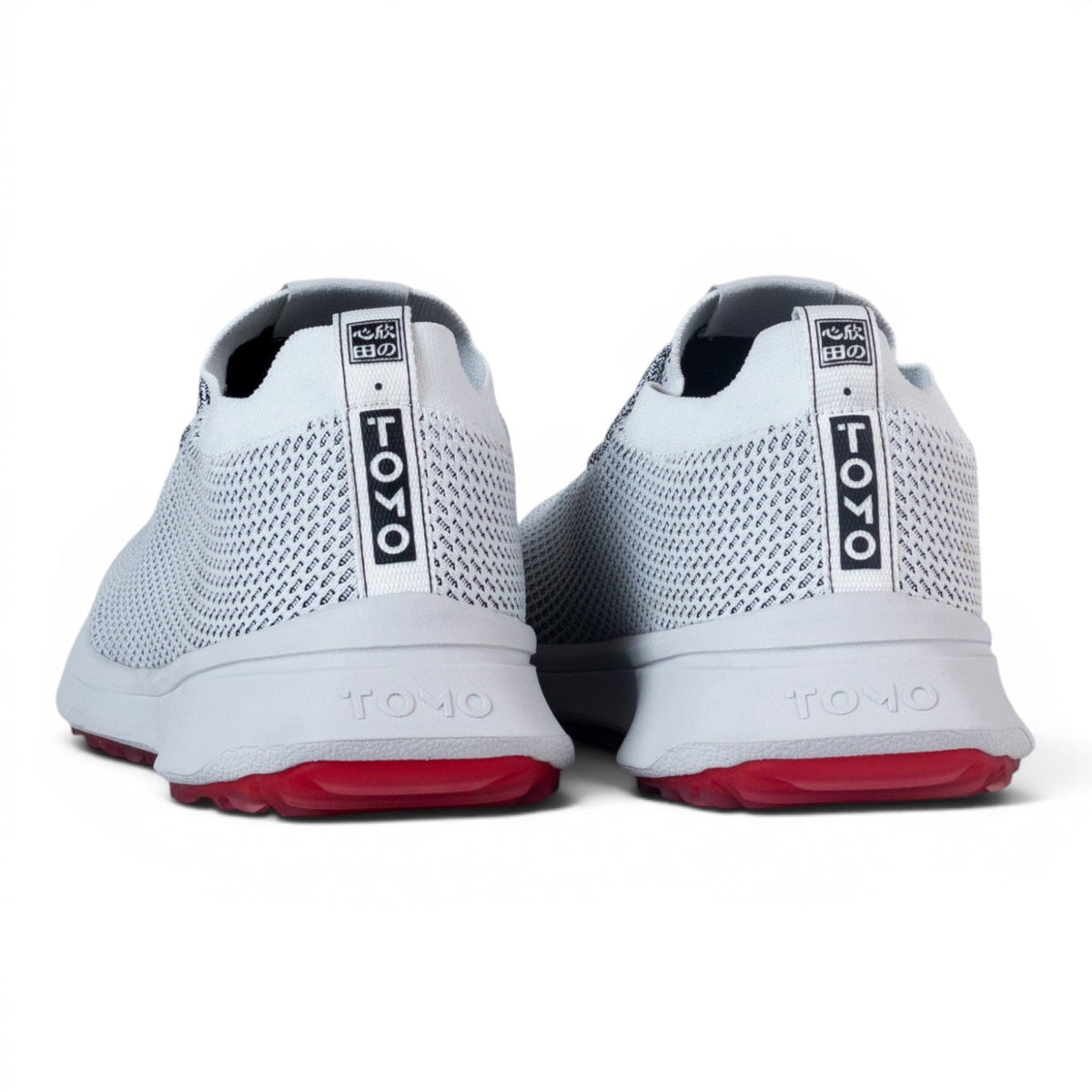 Tomo Alpha women's golf shoes in Oxygen White, rear view of the pair