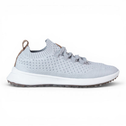 Tomo Bravo men's golf shoes in Frost Grey, side profile