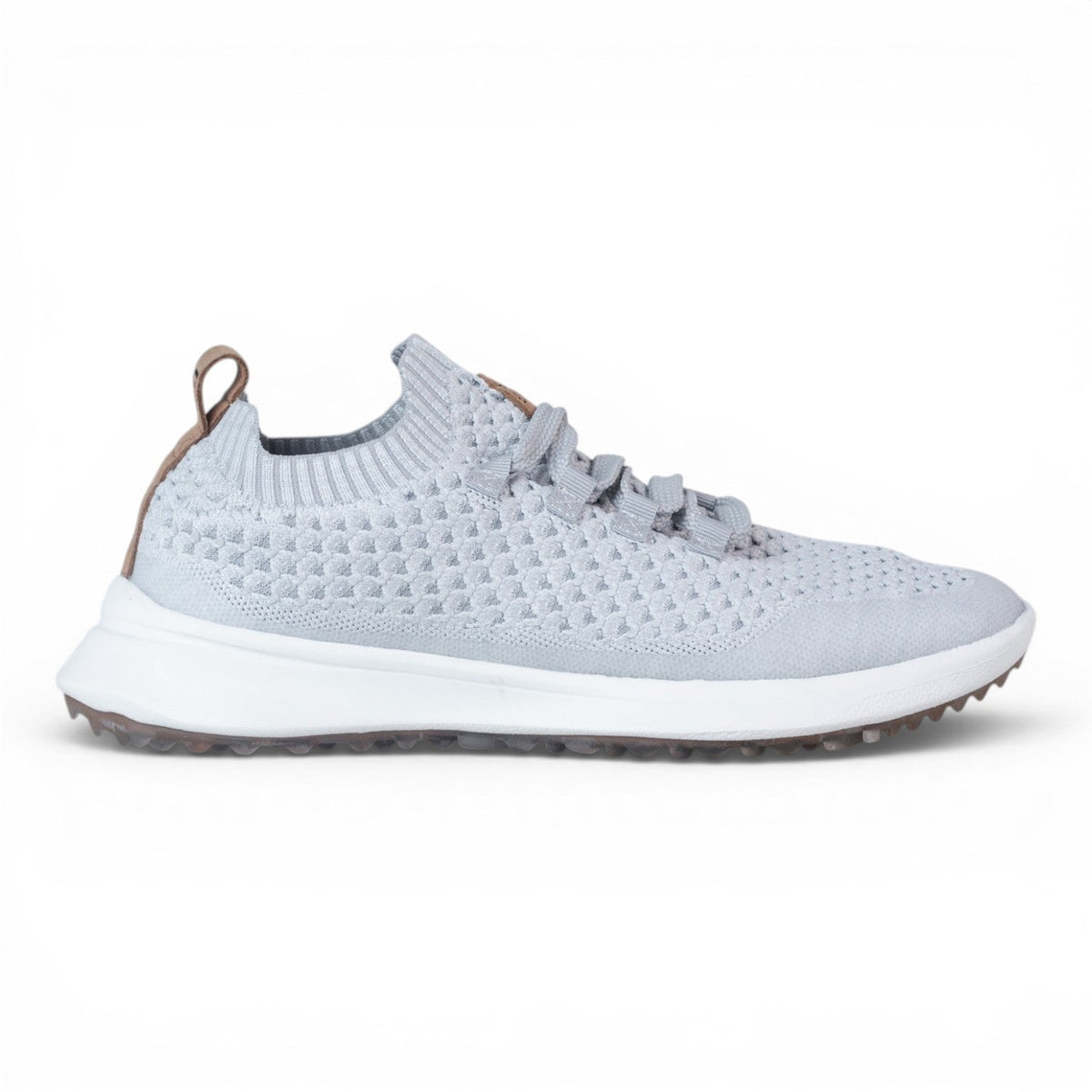 Tomo Bravo women's golf shoes in Frost Grey, side profile
