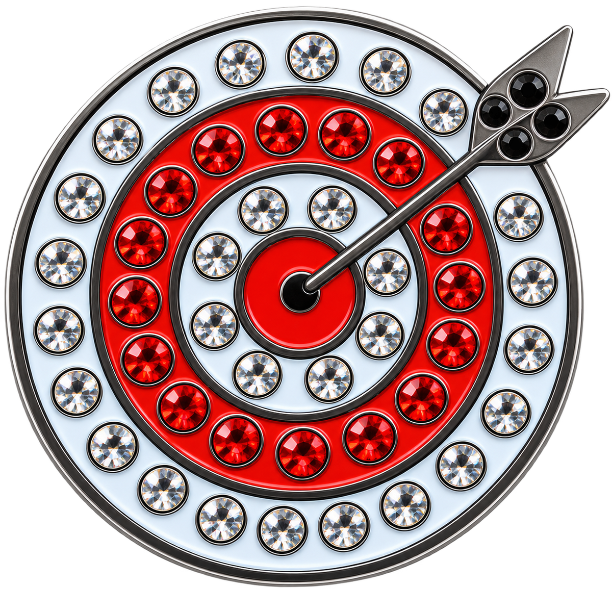 Archery Target Crystal Ball Marker & Hat Clip