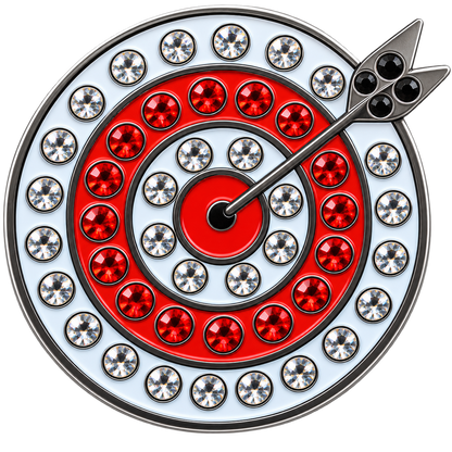 Archery Target Crystal Ball Marker & Hat Clip