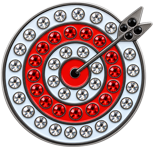Archery Target Crystal Ball Marker & Hat Clip
