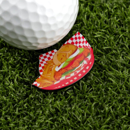 Breaded Tenderloin Sandwich Basket Ball Marker
