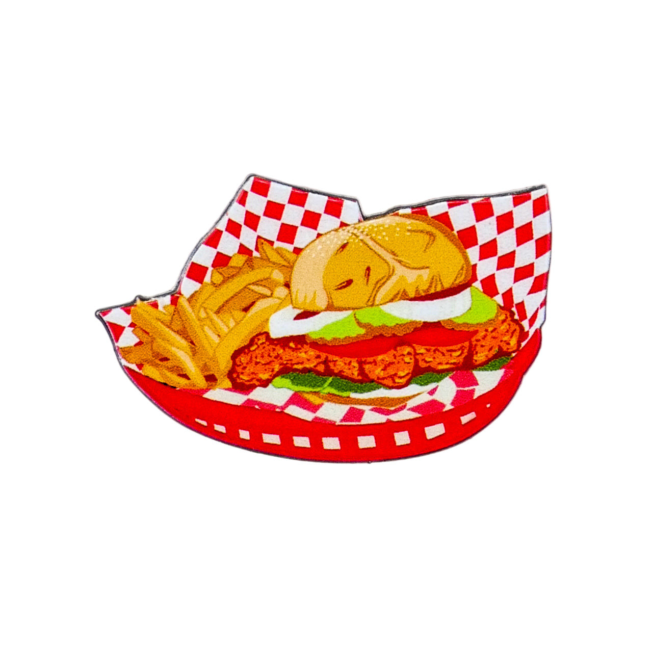Breaded Tenderloin Sandwich Basket Ball Marker