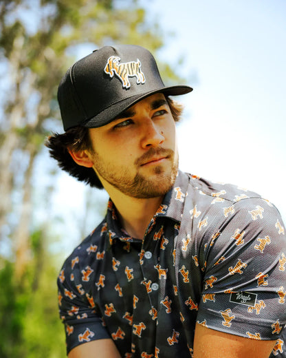 Waggle Original Snapback Hat - The GOAT (Black)