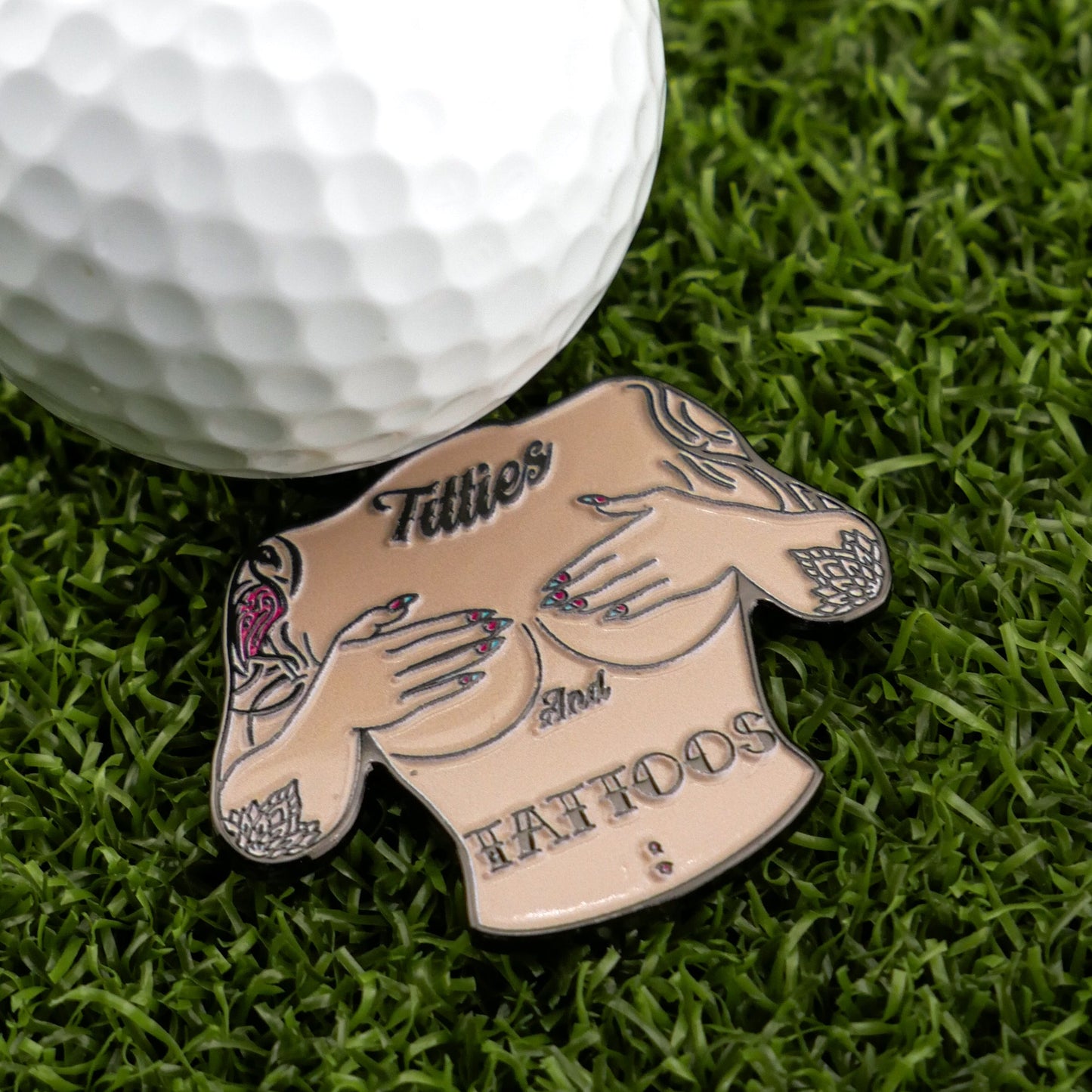 Titties & Tattoos Ball Marker