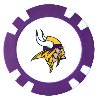 Officially Licensed Minnesota Vikings Poker Chip Ball Marker